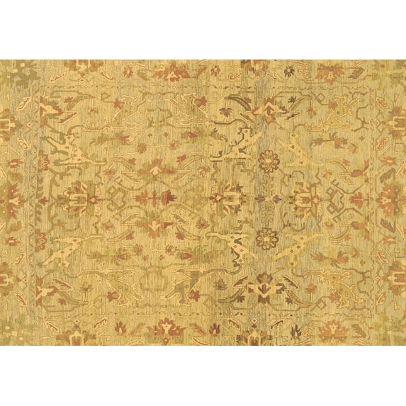 Ahgly Company Indoor Rectangle Oriental Brown Traditional Area Rugs, 7' x 9'