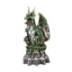 thumbnail image 1 of Figuras de dragón, escultura decoración del hogar en cráneo resina esqueleto artesanía animal estatua Halloween estatuilla para estante regalo Verde, 1 of 8