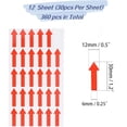thumbnail image 2 of 360 Pcs Red Small Arrow Stickers, 1.2x0.4 Inch Waterproof Self-Adhesive Labels for Gas Flow Direction, Inspection, Inventory Organization and Product Defect Marking, 2 of 7