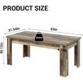 thumbnail image 2 of 63 Inch Farmhouse Rectangular Dining Table For 4-6,  Wood Rustic Kitchen Table, for Apartment, Small Space, 2 of 8