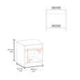 thumbnail image 4 of 16.5" Tall Bedroom Nightstand - Affordable And Practical White Finish Minimalist Design Color, 4 of 4
