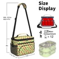 thumbnail image 6 of Dinosaur and Silhouette Yellow Pattern Insulated Lunch Box for Women Men, Medium Leakproof Cooler Bag with Adjustable Strap, 10"x6.7"x8", 6 of 6