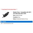 thumbnail image 2 of Washer Pump - Compatible with 2007 - 2013 Mercedes-Benz S550 2008 2009 2010 2011 2012, 2 of 2