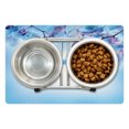 thumbnail image 1 of Flower Pet Mat for Food and Water, Orchids Natural Flowers Reflections on the Water for Spring Calming Art, Non-Slip Rubber Mat for Dogs and Cats, 18" X 12", by Ambesonne, 1 of 2