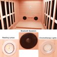 thumbnail image 4 of DSstyles 1 Person Far Infrared Sauna For Home Canadian Hemlock Wood Dry Sauna With LED Colorful Light Speaker For Indoor Outdoor, 4 of 9