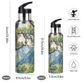 thumbnail image 2 of Yayeee 20oz Insulated Water Bottle Double Wall Stainless Steel with Flip Straw Lid, Pine Tree, 2 of 7
