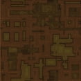 thumbnail image 1 of Ahgly Tapis d'Intérieur Lavable en Machine Carré Transitionnel Brun Bronze Foncé, 8 Pieds Carré, 1 of 7