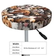 thumbnail image 4 of Daiia various dog breeds Pattern Stool Covers Round,Round Bar Stool Covers Waterproof Bar Chair Covers Washable Stool Cushion Slipcover for 12-14 Inch Chair-12 inch, 4 of 7