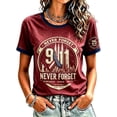 thumbnail image 2 of We Will Never Forget 911 Tshirts Shirts for Women 9/11 25th Anniversary Shirt Patriotic American Flag Memorial Graphic T-Shirt Red XXL, 2 of 4