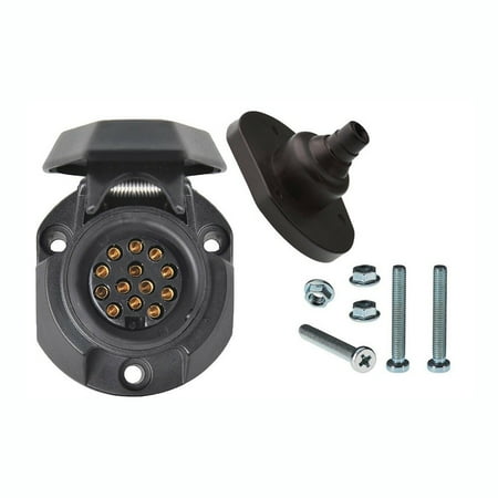 

Car Trailer Socket 13-pin OVAL + Automatic Switch-off Screws + Nuts for Caravans