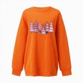 thumbnail image 5 of Towmus Plus Size Christmas Sweatshirt for Women Cute Long Sleeve Pink Christmas Tree Printed Fall Winter Pullover Tops, 5 of 6
