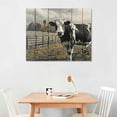 thumbnail image 2 of Orinice  Collection BW Country Cows on Wood Poster Print by JB Hyler   16x12in, 2 of 6