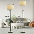 thumbnail image 6 of NATYSWAN Marble Modern Floor Lamp, Adjustable Height Tall Lamp with Pull Chain Switch Floor Lamps for Living Room, Bedroom & Office Bulbs Not Included(Black), 6 of 12