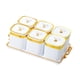 thumbnail image 4 of Caja de condimentos con tapa y bandeja Platos para servir divididos Botes de condimentos para Blanco, 4 of 9