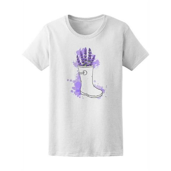 Lavender Bunch Purple Splash T-Shirt Women -Image by Shutterstock, Female Large