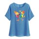 thumbnail image 5 of Vestidos Casuales Para Mujer, Blusas De Mujer De Moda Camisetas estampadas de moda para mujer, blusas casuales de lino holgadas de manga corta con cuello redondo y raglán, 5 of 7