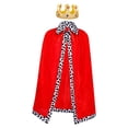thumbnail image 4 of corona de disfraz de , accesorios para juegos entre e hijos, capa cómoda Rojo adulto, 4 of 9