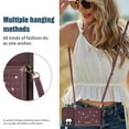 thumbnail image 2 of Nalacover Wallet Crossbody for Samsung Galaxy A13 4G Phone Case with Lanyard Strap Credit Card Holder, PU Leather Protective Handbag Purse Kickstand Bling Diamond Cover Women Girl, Wine Red, 2 of 10