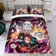 thumbnail image 4 of Kimetsu no Yaiba Conjunto de sábanas temático, trío de piezas, cómodo y amigable con la piel, diseño único, regalo de decoración para el hogar para familiares, amigos y fans,140cm *210cm, 4 of 6