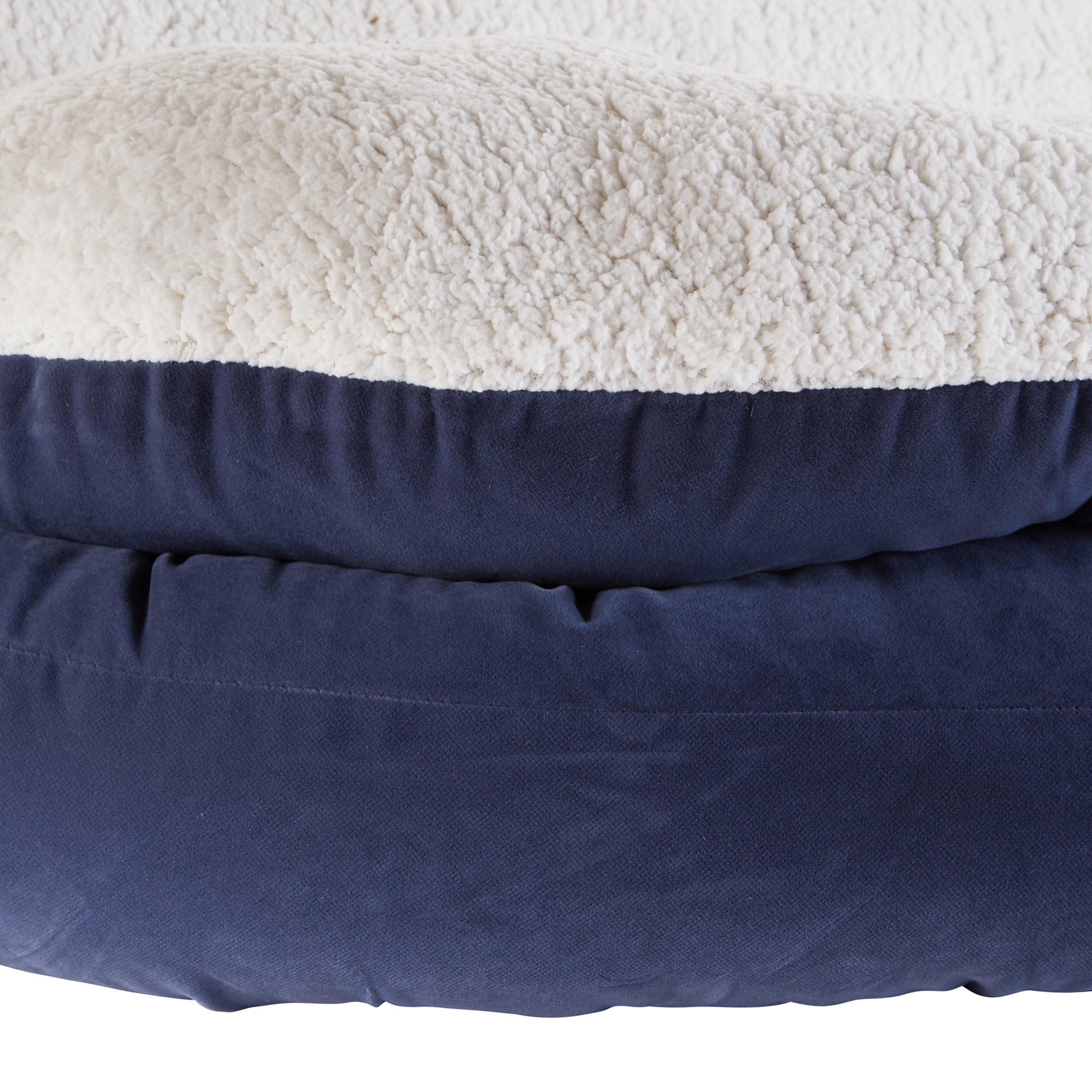 Happy Hounds Murphy Deluxe Donut Dog Bed, Denim, Medium (32 x 32 in.)