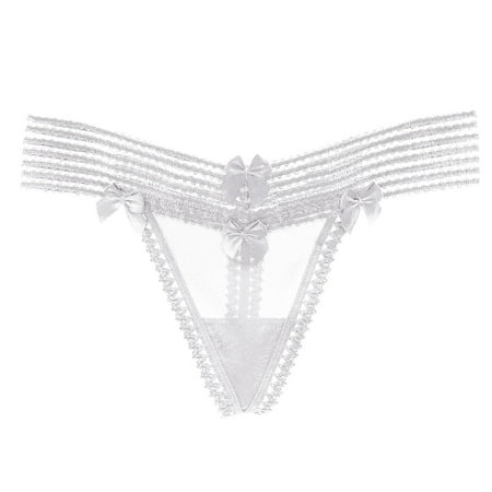 

Felwors Women Underwear Thongs Lace Bikini Panties G String Thong Stretch Ladie Brief Thong Size One Size