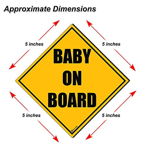 BABY ON BOARD SAFETY REFLECTIVE Magnetic Sign NEW On /& Off with Ease Not a Decal