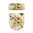 thumbnail image 5 of COEQINE Toilet Lid Cover and Toilet Tank Cover, Easy Installation Durable Easy to Clean Toilet Lid Dust Cover 2 Piece Set, Butterfly Sunflower Paperclip, 5 of 7