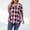 A0292-Pink, variant on CALAFEBILA Womens Plus Size Blouses Plus Size Shirts for Women Plus Size,Women Fashion Plaid Shirts Summer Short Sleeve Crew Neck Pleated Tops for Women