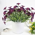 thumbnail image 6 of WWG 14.2in Artificial Flower Bouquet Plastic Silk Flowers for Home Garden Outdoor Wedding Holiday Decoration Red Yellow Blue, 6 of 6