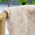 Light Brown Beige Plush Faux Rabbit Shaggy Area Rugs For Living Room ...