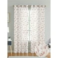 thumbnail image 2 of Linenwalas Natural Cotton Linen Semi-Sheer Curtains for Living Room 90 inch Length 2 Panels Set, Grommet Top, Semi Transparent Window Curtain Balance Privacy & Light (W-52xL-90 Inches /Red Rose), 2 of 8