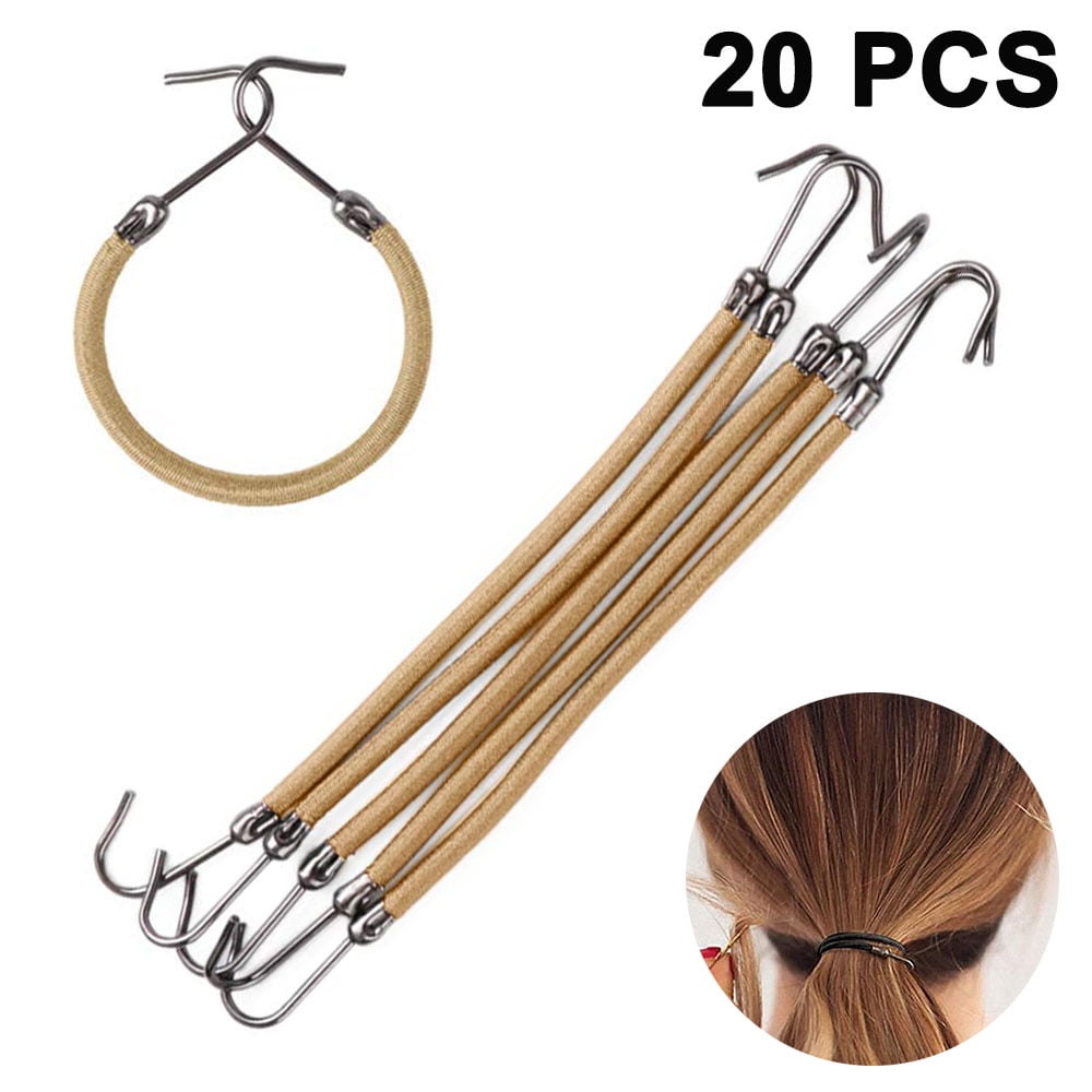 20 PCS Hair Styling Ponytail Hooks, Hair Clips Elastics Ties Elastic