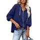 thumbnail image 1 of Puntoco Moda Mujer Cremallera Cuello en V Jersey tops Blusa de manga larga con capucha Sudadera Puntoco Puntoco-2972, 1 of 7