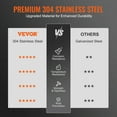 thumbnail image 3 of VEVOR Chimney Cap, 9 x 9 inch, 304 Stainless Steel Fireplace Chimney Cover, Not Easily Toppled & Practical Accessories & Easy Installation, Fits Mesh Flue Covers Outside Clay Flue Shingles, Silver, 3 of 9
