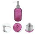 thumbnail image 5 of Unique Bargains 1 Pc Elegant Soap Pump Dispenser for Bathroom 13.52oz Rose Red Silver Tone, 5 of 6