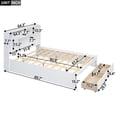 thumbnail image 2 of Queen Size Bed, Wood Platform Bed Frame with Storage Headboard and 2 Drawers, 84.8'' Modern Queen Size Bed Frame with Wood Slat Support, No Box Spring Needed, 2 of 8