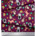 thumbnail image 3 of Soimoi Poly Georgette Fabric Floral & Cute Animals Cartoon Fabric Prints by Yard 52 Inch Wide, 3 of 3