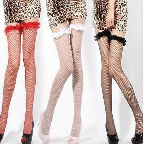 Juguetes sexuales lindas medias de encaje tridimensionales sexys tentación calcetines altos calcetines huecos hasta el muslo