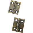 thumbnail image 1 of 2 Pack 1" x 3/4" Antique Brass Narrow Hinges, 1 of 2