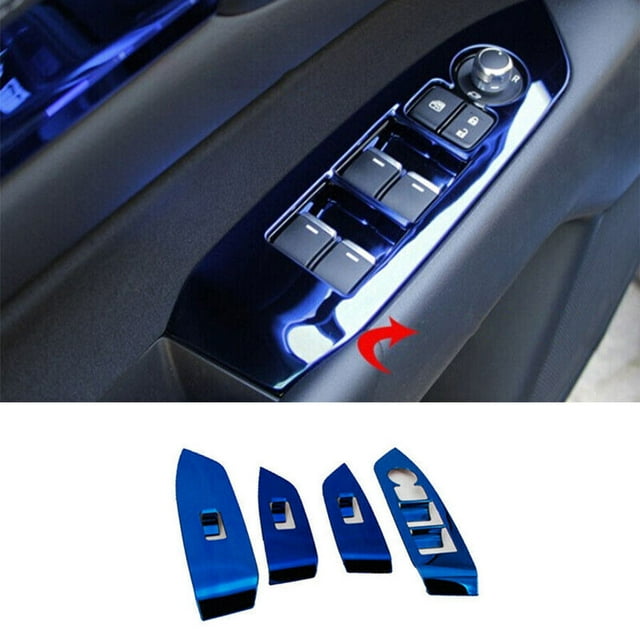 Suitable for Mazda CX-5 CX5 17-2021 Blue Titanium Alloy Window Lift Panel Switch Cover Decoration 4X-