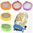 thumbnail image 3 of XIAOBAN Sprouting Lids,Sprouting Jar Strainer Lid,with Stainless Steel Screen Cover,Germination Kit Sprout Maker for Grow Bean Sprouts, Alfalfa, Salad Sprouts D0R4, 3 of 4