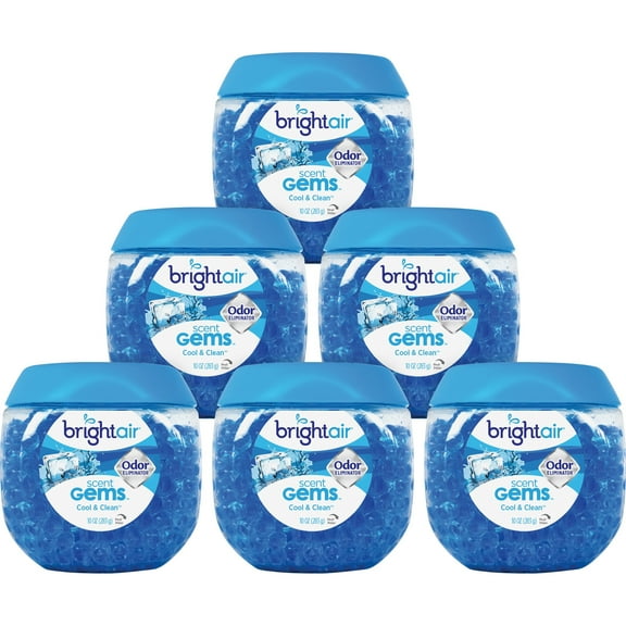 Scent Gems Odor Eliminator, Cool And Clean, Blue, 10 Oz Jar, 6/carton | Bundle of 5 Cartons