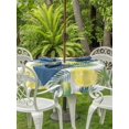 thumbnail image 3 of Outdoor Tablecloth with Umbrella Hole for Patio/Picnic/Party/Camping, Summer Lemon Waterproof Table Cloth Round Cover Washable, Green Tropical Botanical Palm Leaves (Dia 54"), 3 of 8
