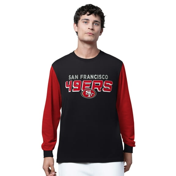 Men's Starter Black San Francisco 49ers Thursday Night Gridiron Long Sleeve T-Shirt