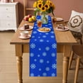 thumbnail image 2 of Christmas Snowflake Table Runner 72 Inches Long Farmhouse Dress Scarves, Blue Xmas Winter Holiday Minimalist Dining Tablerunner for Coffee Table/Kitchen Island/Party Décor, 13" x 72", 2 of 8