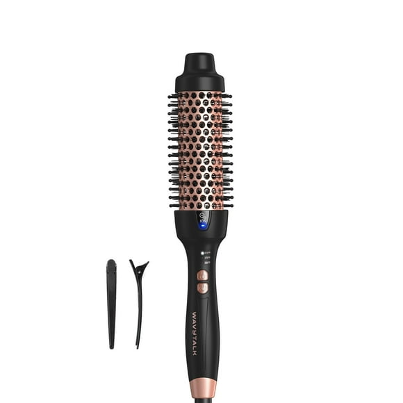 Wavytalk Thermal Brush for Blowout Look, Blowout Express 1.5 Inch Ionic Thermal Round Brush Makes Hair Smoother Get Natural Curls, Dual Voltage, Easy to Use