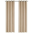 thumbnail image 2 of Curtain Panel 54"W X 84"L Grommet Bedroom Kitchen Micro Suede Beige, 2 of 9