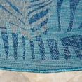 thumbnail image 3 of Safavieh Courtyard Padic Botanical Indoor/Outdoor Area Rug, Aqua/Navy, 6'7" x 6'7" Round, 3 of 8
