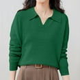 thumbnail image 6 of AUNVITO Women's V-Neck Slim Fit Long Sleeve Knit Sweater with Lightweight Comfort, 6 of 9