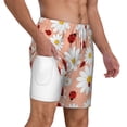 thumbnail image 3 of Gaeub Daisy and Ladybug Mens Swim Trunks Stretch Beach Shorts Quick Dry for Men Swim Shorts Swimwear with Pockets- 3X-Large, 3 of 9